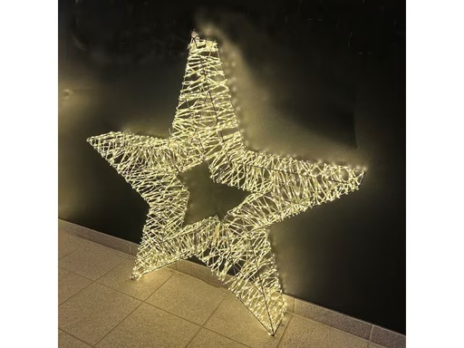 [90347670 1681635] Dameco LED-Figur Stern, 2000 LEDs, 16 x 120 cm, Silber