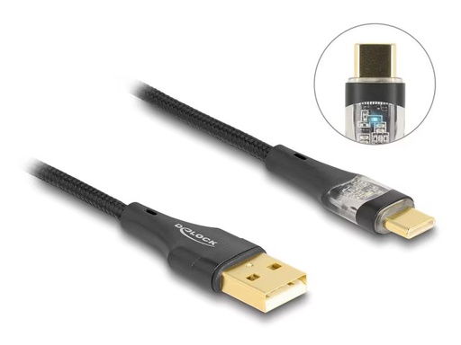[90347671 1697454] Delock USB 2.0-Kabel Schnelladefunktion 60W USB A - USB C 3 m