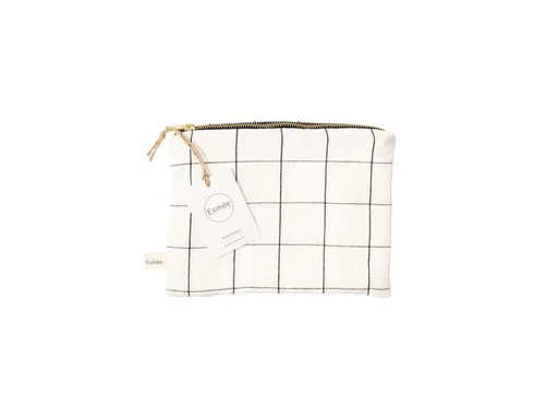 [90347724 1704438] Esmée Etui Cleo Schwarz/Weiss kariert, 18 x 24 cm