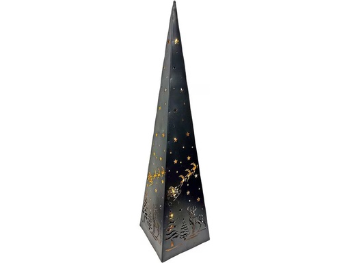 [90347725 1681608] Dameco Tischdeko Pyramide Forest, 30 LEDs, 50 cm, Schwarz
