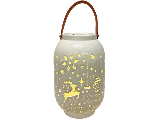 [90347804 1681626] Dameco Laterne Xmas, 28 cm, Weiss