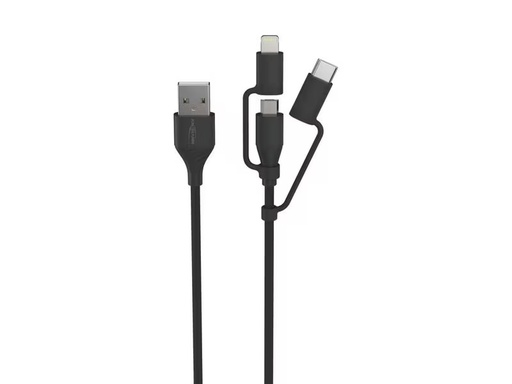 [90347880 1705860] Ansmann USB-Ladekabel Micro, Lightning, Typ C, 120 cm