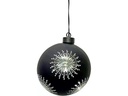 Dameco Weihnachtskugel 8 LEDs, Ø 12 cm, Schwarz