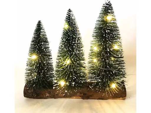 [90347910 1681627] Dameco Tischdeko LED Tannenbäumchen, 10 LEDs, 22 cm, 3 Stück