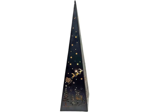 [90347915 1681607] Dameco Tischdeko Pyramide Forest, 20 LEDs, 40 cm, Schwarz