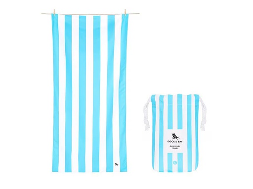 [90348053 1709976] Dock &amp; Bay Strandtuch Cabana L, Hellblau/Weiss