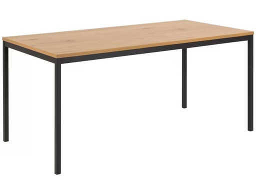 [90348064 1702477] AC Design Tisch Seaford Eiche/Schwarz