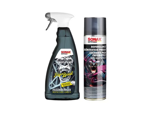 [90348106 1711732] Sonax BEAST SET Felgenreiniger + Reifenglanz Spray