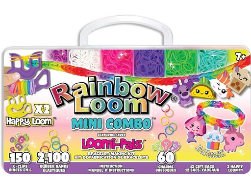 [90348125 1709111] BANDAI Bastelset Rainbow Loom – Mini Combo – Loomi Pals