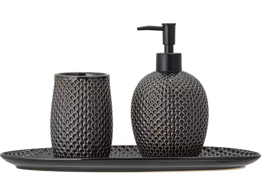 [90348156 1462809] Bloomingville Seifenspender Hrin 3er Set, Anthrazit