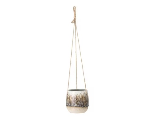 [90348259 1016037] Bloomingville Blumentopf zum Aufhängen Ø 16.5 cm, Beige
