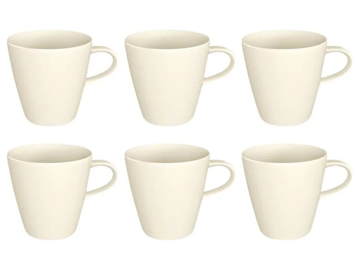 [90054982 1097809] Villeroy &amp; Boch Kaffeebecher Manufacture Rock 370 ml, 6 Stück, Weiss