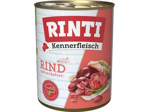 [90348478 1691076] Rinti Nassfutter Kennerfleisch pur Dose Rind, 800 g