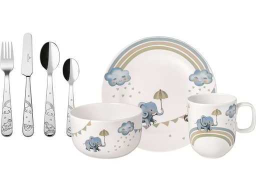[90348505 1710675] Villeroy &amp; Boch Kindergeschirrset Walk Elephant 7-teilig, Hellblau