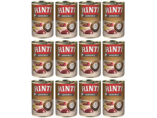 [90348529 1693558] Rinti Nassfutter Sensible Dose Lamm + Kartoffel, 12 x 400 g