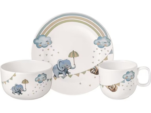 [90348542 1710674] Villeroy &amp; Boch Kindergeschirrset Walk Elephant 3-teilig, Hellblau