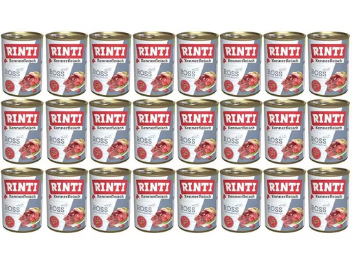 [90348631 1693564] Rinti Nassfutter Kennerfleisch pur Dose Ross, 24 x 400 g