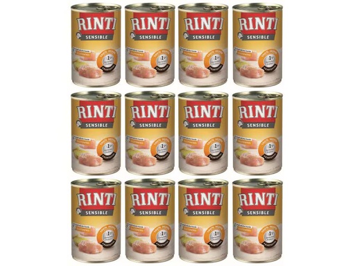[90348635 1693561] Rinti Nassfutter Sensible Dose Huhn + Kartoffel, 12 x 400 g
