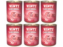 Rinti Nassfutter Singlefleisch Dose Rind Pur, 6 x 800 g