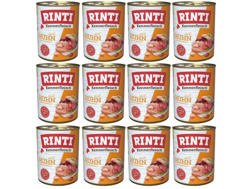[90348661 1693554] Rinti Nassfutter Kennerfleisch pur Dose Huhn, 12 x 800 g