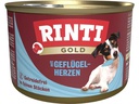 Rinti Nassfutter Dose Gold mit Geflügelherzen, 185 g