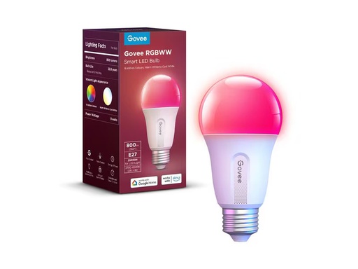 [90348734 1666472] Govee Smart LED Bulb, 800 lm, E27, RGBWW