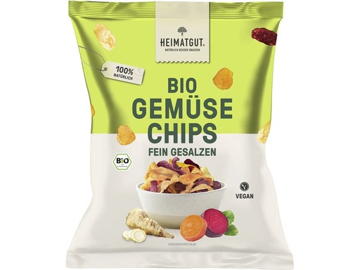 [90348761 1709097] Heimatgut Bio Gemüse Chips fein gesalzen 100 g