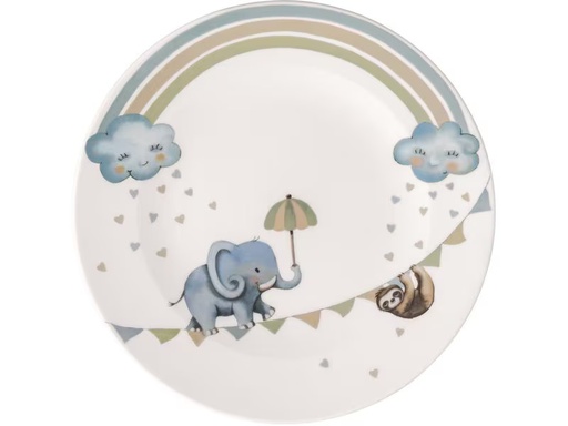 [90348766 1710670] Villeroy &amp; Boch Kinderteller Walk Elephant 6 Stück, Hellblau