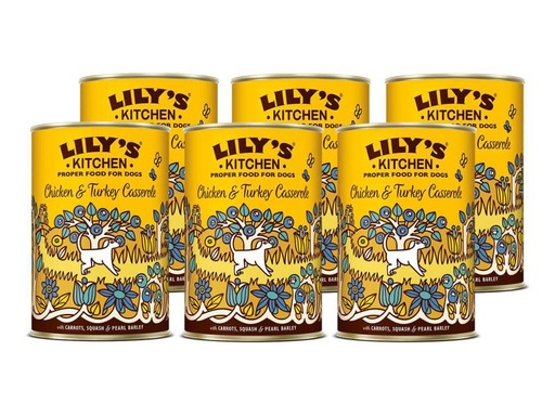[90055047 1013623] Lily's Kitchen Nassfutter Huhn &amp; Truthahn, 6 x 400 g