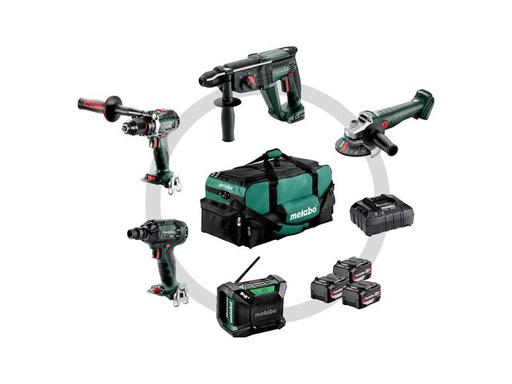 [90349250 1678492] Metabo Akku-Maschinen Set Bauhandwerk, 125 Quick+SSW 18 LTX 200+ULA