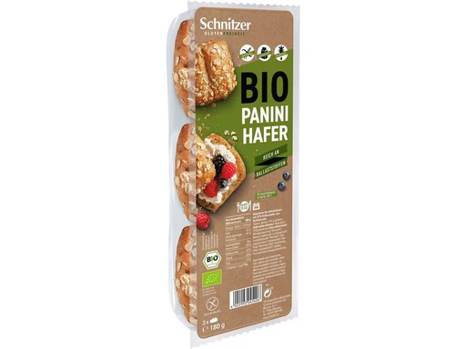 [90349340 1716537] Schnitzer Brot Bio Panini Hafer 180 g