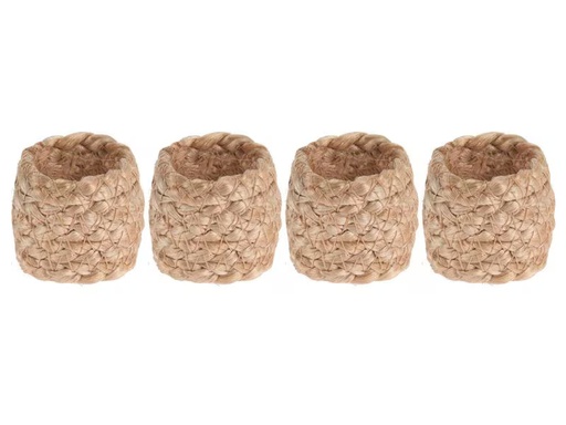 [90349507 1689690] FURBER Serviettenring 4 Stück Braun