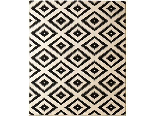 [90349569 1711353] Hanse Home Teppich Diamond 120 cm x 170 cm, Crème/Schwarz