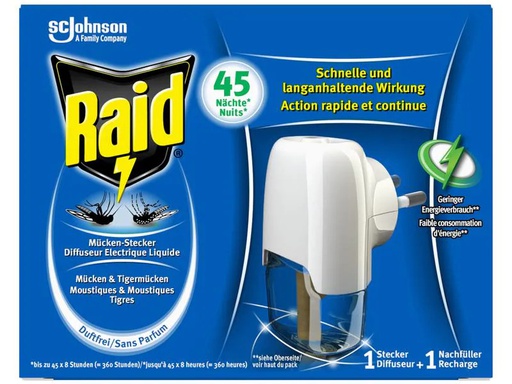 [90349772 1715937] Raid Mückenstecker 45 Nächte Orginial, 27 ml