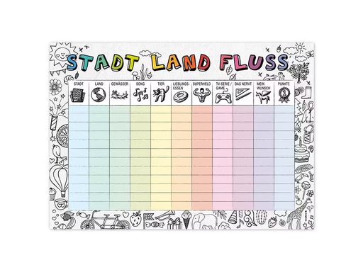 [90349875 1714762] Trendform Tischset Stadt-Land-Fluss-Kids 29.7 cm x 42 cm
