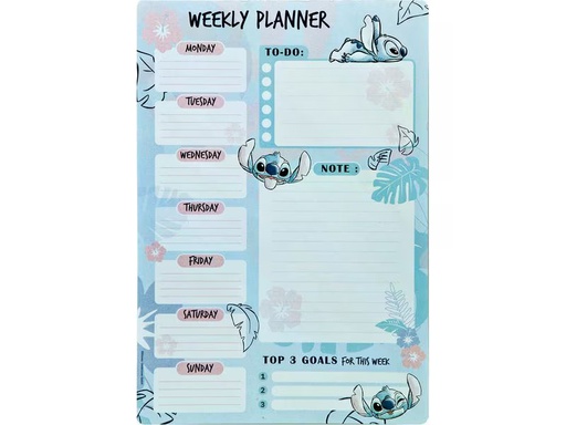 [90349940 1684156] Undercover Wochen-Notizkalender Lilo &amp; Stitch 52 Blatt, 19 x 28 cm