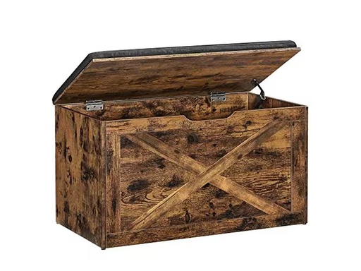 [90349998 1706251] VASAGLE Truhe zum Sitzen 76 x 40 x 48 cm, Braun