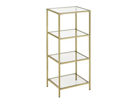 [90350078 1706252] VASAGLE Regal 40 x 30 x 95 cm, Gold