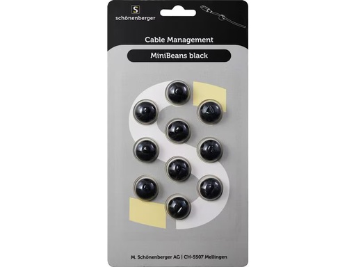 [90350208 1713054] Schönenberger Beans Kabelhalterungen, Ø 15 mm, Schwarz