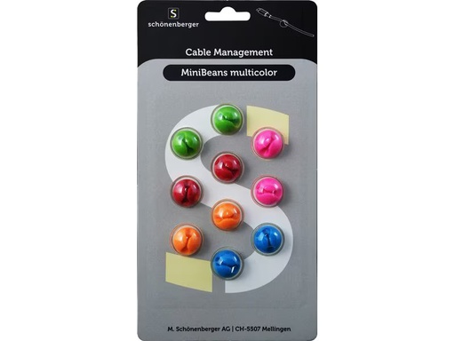 [90350224 1713056] Schönenberger Beans Kabelhalterungen, Ø 15 mm, Mehrfarbig