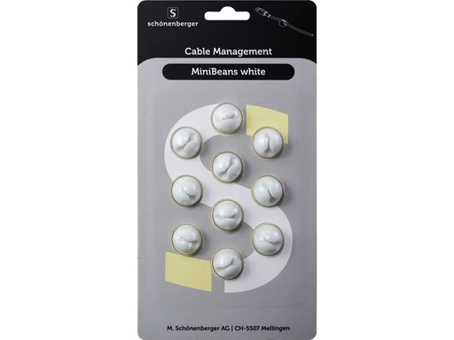 [90350240 1713055] Schönenberger Beans Kabelhalterungen, Ø 15 mm, Weiss