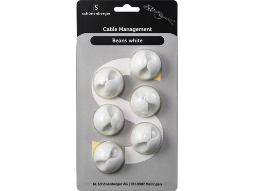 [90350247 1713052] Schönenberger Beans Kabelhalterungen, Ø 29 mm, Weiss