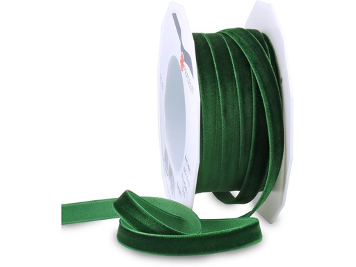 [90350362 1703372] Pattberg Geschenkband Samt 10 mm x 15 m, Dunkelgrün