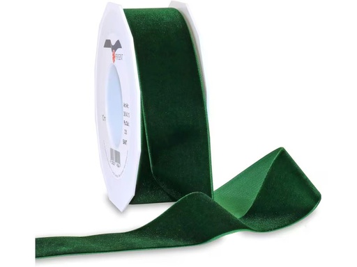 [90350395 1703380] Pattberg Geschenkband Samt 40 mm x 10 m, Dunkelgrün