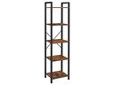 VASAGLE Regal mit 5 Ebenen 40 x 30 x 146 cm, Braun/Schwarz