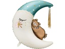 Partydeco Folienballon Teddybär Mond 80 x 98 cm