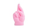 Mandatus Kerze Baby Crossed Fingers Candle Hand, Rosa