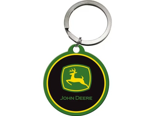 [90350768 1685881] Nostalgic Art Schlüsselanhänger John Deere Ø 4 cm, Grün/Schwarz