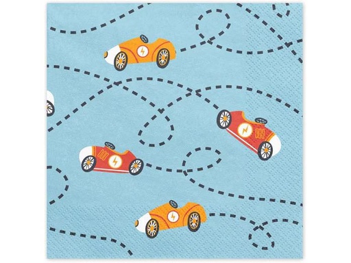 [90350797 1706050] Partydeco Papierservietten Auto Gold, 33 x 33 cm, 12 Stück