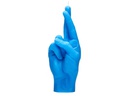 Mandatus Kerze Crossed Fingers Candle Hand, Blau